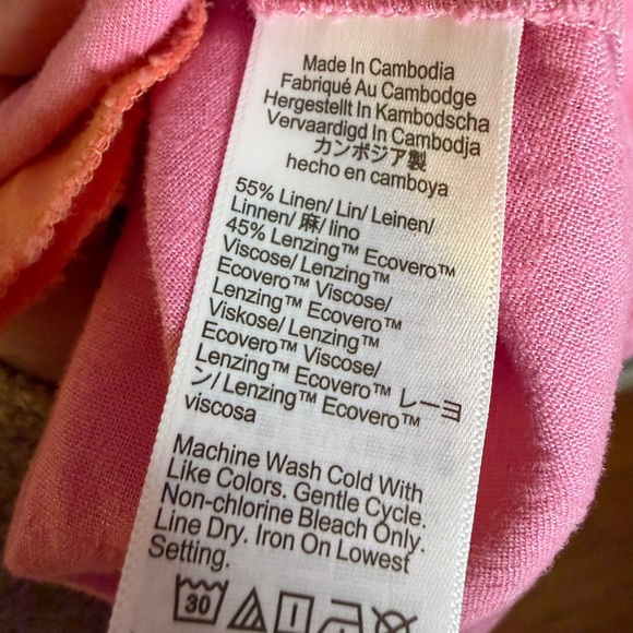 NEW Madewell Anthropologie Goldie Linen Pink Mini Dress - Picture 7 of 8